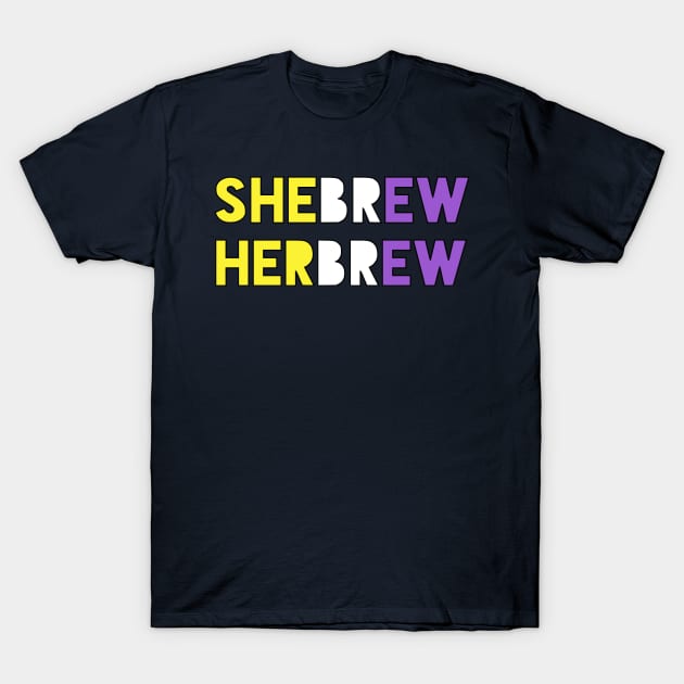 Shebrew/Herbrew (Enby Colors) T-Shirt by dikleyt